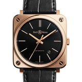 Bell & Ross BR S-92 Rose Gold Watch - Alligator Strap