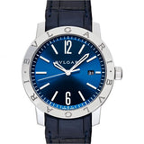 Bvlgari Automatic Blue Dial Stainless Steel Men's Watch