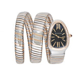 Bvlgari Serpenti Tubogas Quartz Black Opaline Dial Diamond Bezel Ladies Watch