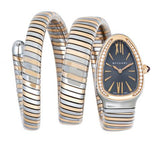 Bvlgari Serpenti Tubogas Quartz Grey Dial Diamond Bezel Ladies Watch