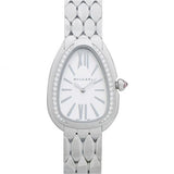 Bvlgari Serpenti Seduttori 33mm Quartz Silver Dial Diamond Bezel Ladies Watch
