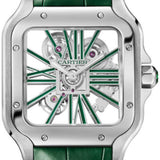 Cartier Santos De Cartier Skeleton Large Manual Steel Interchangeable Metal And Leather Bracelets - WHSA0028