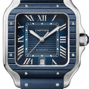 Cartier Santos De Cartier Large Automatic Stainless Steel Interchangeable Metal And Rubber - WSSA0048
