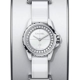 Chanel J12áXS Quartz Watch - 19mm White Ceramic And Steel Case - White Diamond Dial - White Matte Strap - H4664