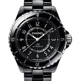 Chanel J12 Automatic Watch - 38mm Black Ceramic And Steel Case - Black Dial - Black Ceramic Bracelet - H5697