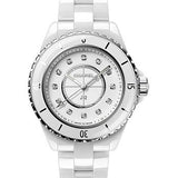 Chanel J12 Quartz Watch - 33mm White Ceramic And Steel Case - White Diamond Dial - White Ceramic Bracelet - H5703