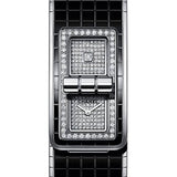 Chanel CODE COCO Quartz Watch - Steel Case - Diamond Bezel - Double Dial - Steel And Black Ceramic Bracelet - H6027