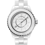 Chanel J12 Phantom Quartz Watch - 33mm White Ceramic And Steel Case - White Dial - White Ceramic Bracelet - H6345