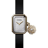 Chanel Premiere Extrait de Camelia Quartz Watch - Yellow Gold Diamond Case - Black Rubber Strap Limited Edition of 1,000 - H6362