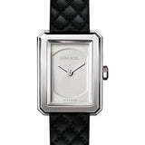 Chanel BOYFRIEND Quartz Watch - Small Steel Case - Opaline Dial - Black Strap - H6401