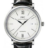 IWC Portofino Automatic Watch - 40 mm Stainless Steel Case - Silver Dial - Black Alligator Strap - IW356501