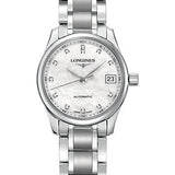 Longines Master Collection Watch - 25.5 mm Steel Case - White Mother-Of-Pearl Diamond Dial - Bracelet - L2.128.4.87.6