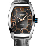 Longines Evidenza Automatic Watch - 26.00 X 30.6 mm Steel Case - Anthracite Roman Dial - Anthracite Strap - L2.142.4.56.2