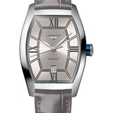 Longines Evidenza Automatic Watch - 26.00 X 30.6 mm Steel Case - Champagne Roman Dial - Grey Strap - L2.142.4.66.2