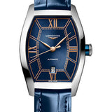 Longines Evidenza Automatic Watch - 26.00 X 30.6 mm Steel Case - Blue Roman Dial - Blue Strap - L2.142.4.96.2