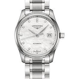 Longines Master Collection Watch - 29 mm Steel Case - White Mother-Of-Pearl Diamond Dial - Bracelet - L2.257.4.87.6