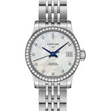 Longines Record collection Watch - 26 mm Steel Diamond Case - White Mother-Of-Pearl Diamond Dial - Bracelet - L2.320.0.87.6
