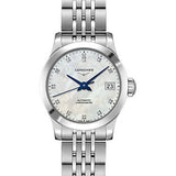 Longines Record collection Watch - 26 mm Steel Case - White Mother-Of-Pearl Diamond Dial - Bracelet - L2.320.4.87.6