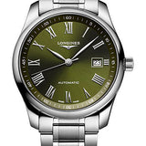Longines Master Collection Automatic Watch - 40 mm Steel Case - Green Roman Dial - Bracelet - L2.793.4.09.6