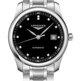 Longines Master Collection Watch - 40 mm Steel Case - Black Diamond Dial - Bracelet - L2.793.4.57.6