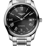 Longines Master Collection Automatic Watch - 40 mm Steel Case - Black Roman Dial - Bracelet - L2.793.4.59.6