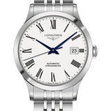 Longines Record collection Watch - 40 mm Steel Case - White Roman Dial - Bracelet - L2.821.4.11.6