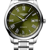Longines Master Collection Automatic Watch - 42 mm Steel Case - Green Roman Dial - Bracelet - L2.893.4.09.6
