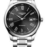 Longines Master Collection Automatic Watch - 42 mm Steel Case - Black Roman Dial - Bracelet - L2.893.4.59.6