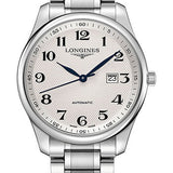 Longines Master Collection Watch - 42 mm Steel Case - Silver Barleycorn Arabic Dial - Bracelet - L2.893.4.78.6