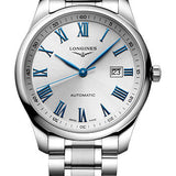 Longines Master Collection Automatic Watch - 42 mm Steel Case - Silver Roman Dial - Bracelet - L2.893.4.79.6