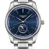 Longines Master Collection Moon Phase Watch - 40 mm Steel Case - Blue Dial - Bracelet - L2.909.4.92.6