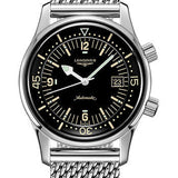 Longines Legend Diver Watch Watch - 42 mm Steel Case - Black Arabic Dial - Bracelet - L3.774.4.50.6