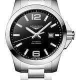 Longines Conquest Automatic Watch - 43 mm Steel Case - Black Arabic Dial - Bracelet - L3.778.4.58.6