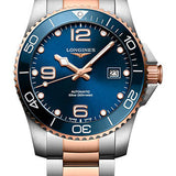 Longines HydroConquest Automatic Watch - 41 mm Steel And Ceramic Case - Blue Arabic Dial - Steel And Red PVD Bracelet - L3.781.3.98.7