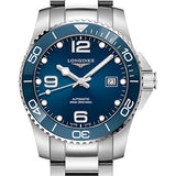 Longines HydroConquest Automatic Watch - 41 mm Steel And Ceramic Case - Blue Arabic Dial - Steel Bracelet - L3.781.4.96.6