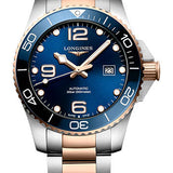 Longines HydroConquest Automatic Watch - 43 mm Steel And Ceramic Case - Blue Arabic Dial - Steel And Red PVD Bracelet - L3.782.3.98.7