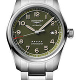 Longines Spirit Automatic Watch - 42 mm Steel Case - Green Arabic Dial - Bracelet - L3.811.4.03.6