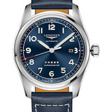 Longines Spirit Automatic Watch - 42 mm Steel Case - Blue Arabic Dial - Blue Leather Strap - L3.811.4.93.0