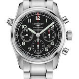 Longines Spirit Chronograph Automatic Watch - 42 mm Steel Case - Black Arabic Dial - Bracelet - L3.820.4.53.6