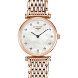 Longines La Grande Classique de Longines Quartz Watch - 24 mm Red PVD Case - White Mother-Of-Pearl Diamond Dial - Steel And Red PVD Bracelet - L4.209.1.97.7