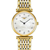Longines La Grande Classique de Longines Quartz Watch - 24 mm Yellow PVD Case - White Mother-Of-Pearl Diamond Dial - Steel And Yellow PVD Bracelet - L4.209.2.87.7