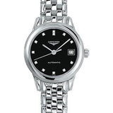 Longines Flagship Watch - 26 mm Steel Case - Black Diamond Dial - Bracelet - L4.274.4.57.6