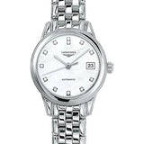 Longines Flagship Watch - 26 mm Steel Case - White Mother-Of-Pearl Diamond Dial - Bracelet - L4.274.4.87.6