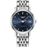 Longines Elegant Collection Watch - 25.5 mm Steel Case - Blue Diamond Dial - Bracelet - L4.309.4.97.6