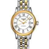 Longines Flagship Watch - 30 mm Steel And Yellow PVD Case - White Roman Dial - Bracelet - L4.374.3.21.7