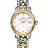 Longines Flagship Watch - 30 mm Steel And Yellow PVD Case - White Diamond Dial - Bracelet - L4.374.3.27.7
