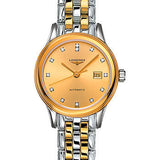 Longines Flagship Automatic Watch - 30 mm Steel And Yellow PVD Case - Gilt Diamond Dial - Bracelet - L4.374.3.37.7