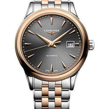 Longines Flagship Automatic Watch - 30 mm Steel And Red PVD Case - Anthracite Dial - Bracelet - L4.374.3.78.7