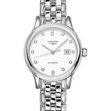 Longines Flagship Watch - 30 mm Steel Case - White Diamond Dial - Bracelet - L4.374.4.27.6