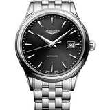 Longines Flagship Automatic Watch - 30 mm Steel Case - Black Dial - Bracelet - L4.374.4.59.6